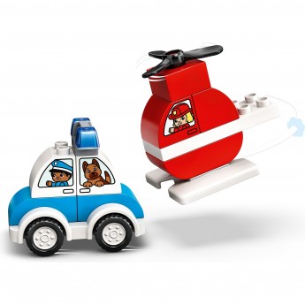 Конструктор LEGO DUPLO "МОЙ ПЕРВЫЙ ПОЖАРНЫЙ ВЕРТОЛЕТ И АВТОМОБИЛЬ" 10957
