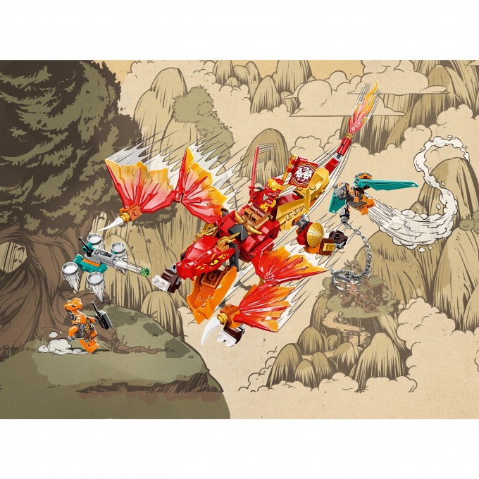 Конструктор LEGO NINJAGO «ОГНЕННЫЙ ДРАКОН ЭВО КАЯ» Ninjago 71762 3727510
