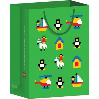 Пакет подарочный LEGO, зеленый 21,5*16,5 (xs) BagXS_green Пакет подарочный LEGO, зеленый 21,5*16,5 (xs) BagXS_green